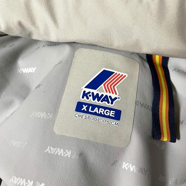 anc ケーウェイ K-WAY ベスト・ジレ XL グレー系 ジップアップ フード 