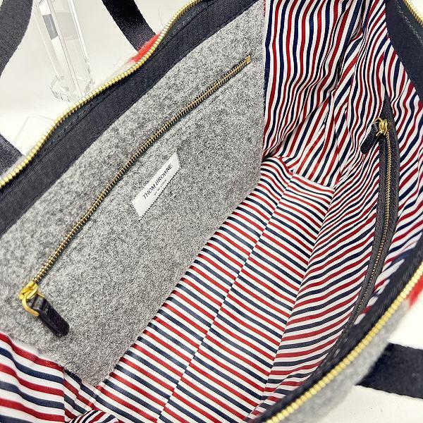 THOM BROWNE（トム ブラウン） #wnb トートバッグ グレー 赤 白 紺