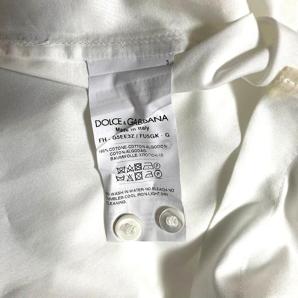 anc ドルチェ&ガッバーナ DOLCE&GABBANA 長袖シャツ 43 白 黒