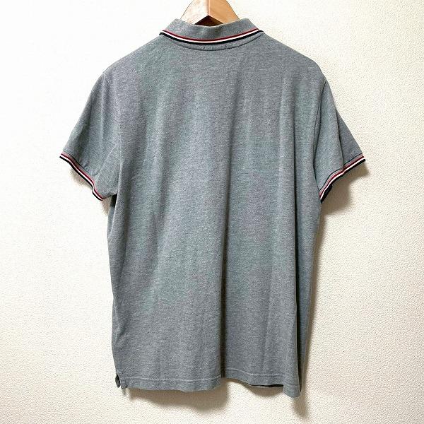 snc モンクレール Moncler ポロシャツ XL グレー 半袖 ボーダー ロゴ