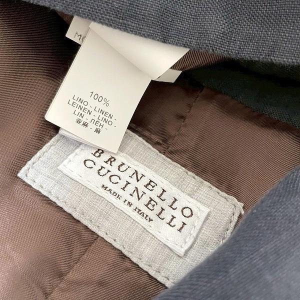 sxc ブルネロクチネリ BRUNELLOCUCINELLI ベスト・ジレ 56 グレー系 麻