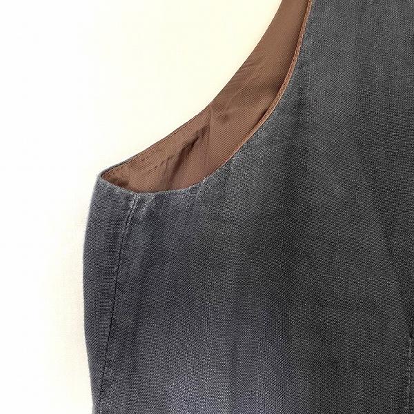 sxc ブルネロクチネリ BRUNELLOCUCINELLI ベスト・ジレ 56 グレー系 麻