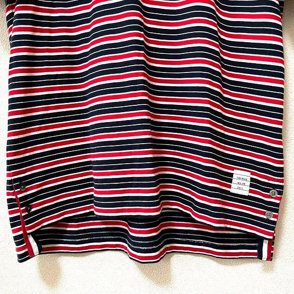 snc トムブラウン THOMBROWNE Tシャツ 4 白 赤 紺 半袖 ボーダー