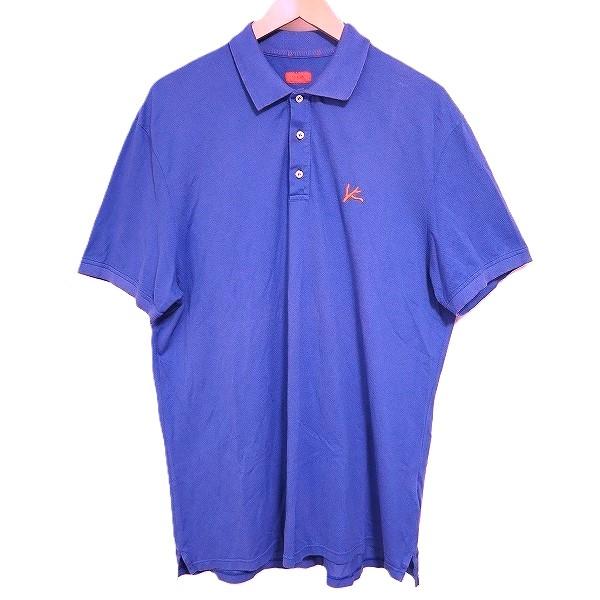 ISAIA イザイア　ポロシャツ　メンズ　M snc イザイア ISAIA ポロシャツ XXL 半袖 サンゴ 刺繍 イタリア製