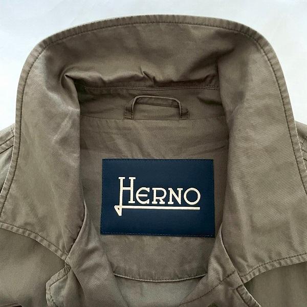 anc ヘルノ Herno ジャケット 54 カーキ ミリタリー 刺繍ワッペン
