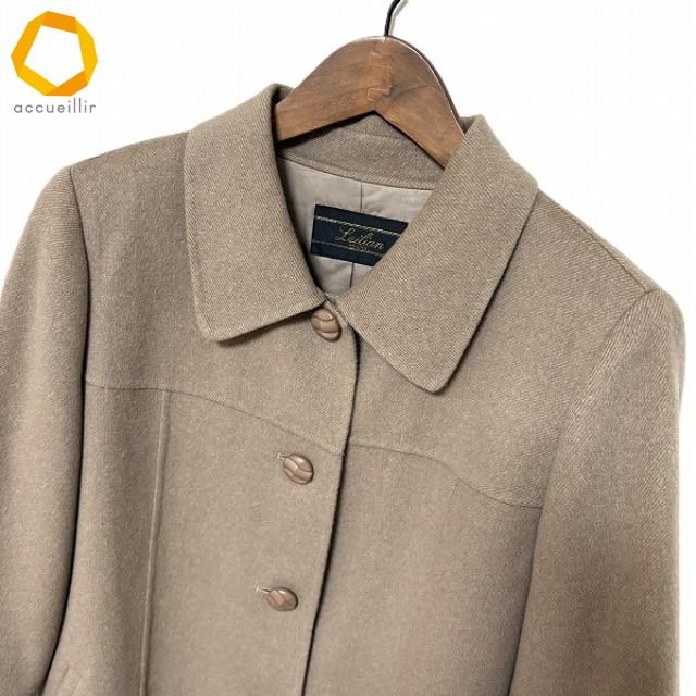 wnc レリアン Leilian コート 11 ベージュ カシミヤ 美品 レディース
