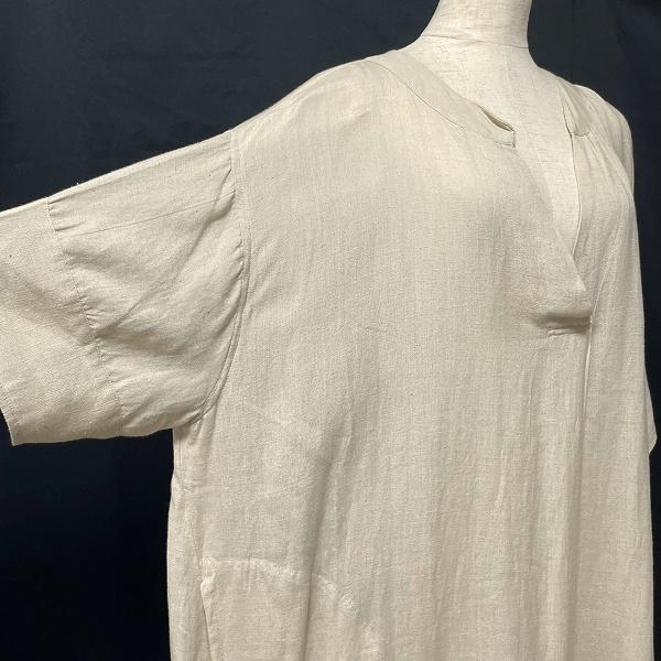 #snc アズノウアズ アノネネ オオラカ AS KNOW AS a.no.ne.ne olaca ワンピース 15 ベージュ 半袖 麻混 刺繍 美品 レディース [960558] |  | 03