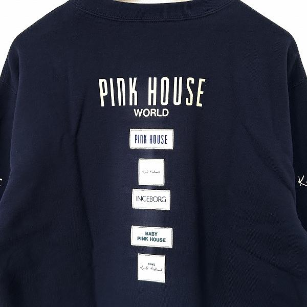 ピンクハウス　トレーナー anc ピンクハウス PINKHOUSE トレーナー M 紺 ロゴ ワッペン