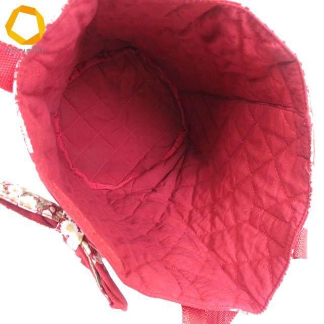 ab ピンクハウス PINK HOUSE ハンドバッグ 赤 花柄 かすみ草 バケツ
