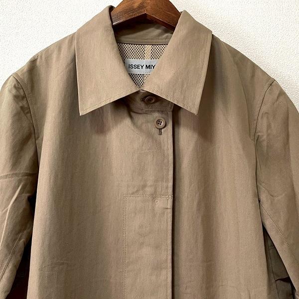 激レア　イッセイミヤケ　ISSEYMIYAKE ロングコート　ステンカラーコート axc イッセイミヤケ ISSEYMIYAKE コート L ベージュ ロング ステン