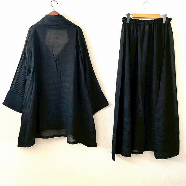 イッセイミヤケme 2枚セット美品 spc イッセイミヤケ ISSEYMIYAKE セットアップ ツーピース M 黒