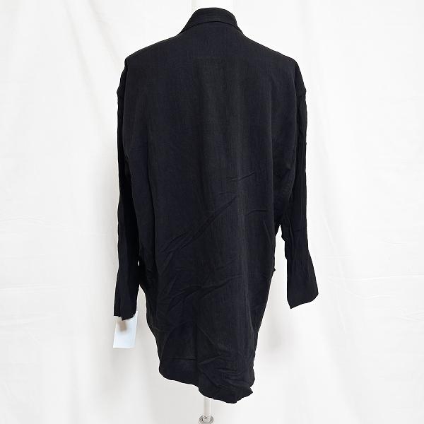 #anc プランテーション Plantation コート M 黒 テーラード シワ加工 ジャケット レディース [961351]_1
