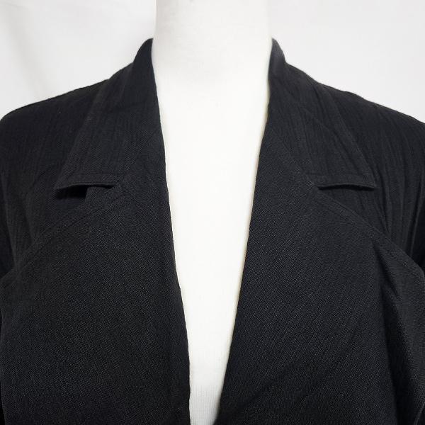 #anc プランテーション Plantation コート M 黒 テーラード シワ加工 ジャケット レディース [961351]_2
