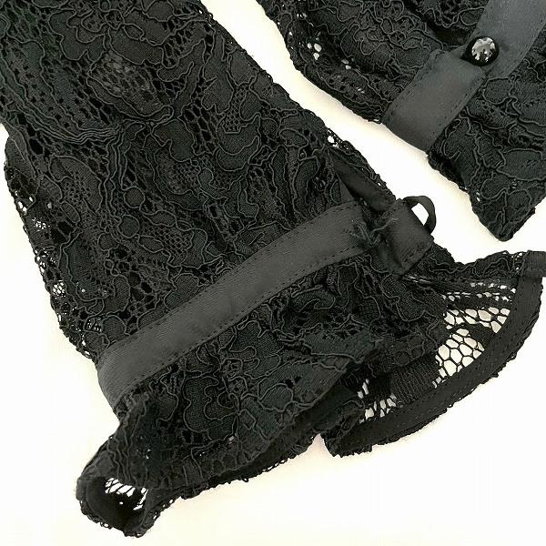 #anc ロイスクレヨン LoisCRAYON セットアップ ツーピース M 黒 レース レースアップ タグ付き シルク使い レディース [961875]_6