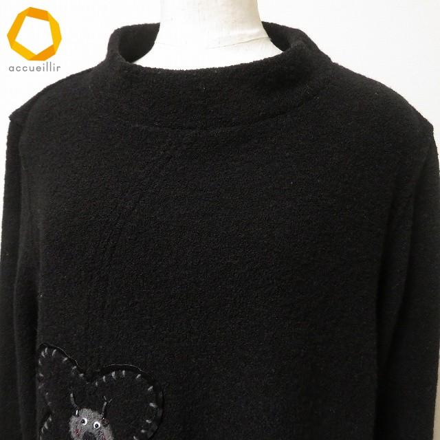 アルベロベロ　ニット長袖チュニック 49500円 wnc アルベロベロ ALBEROBELLO ニット セーター チュニック 黒