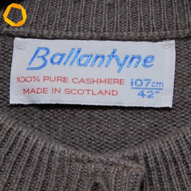 wnc バランタイン BALLANTYNE 長袖 カーディガン 42 グレー系 カシミヤ