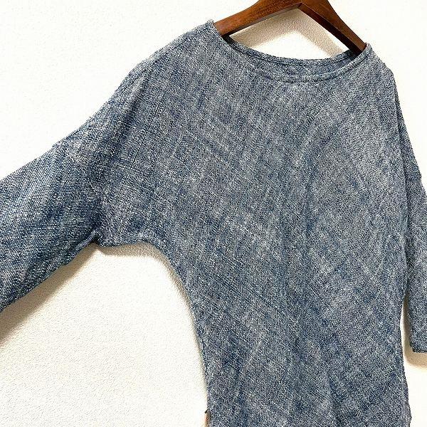 うさと Usaato 七分袖 カットソー プルオーバー 白 ホワイト anc うさと USAATO カットソー 青 白 ボートネック プルオーバー 美品