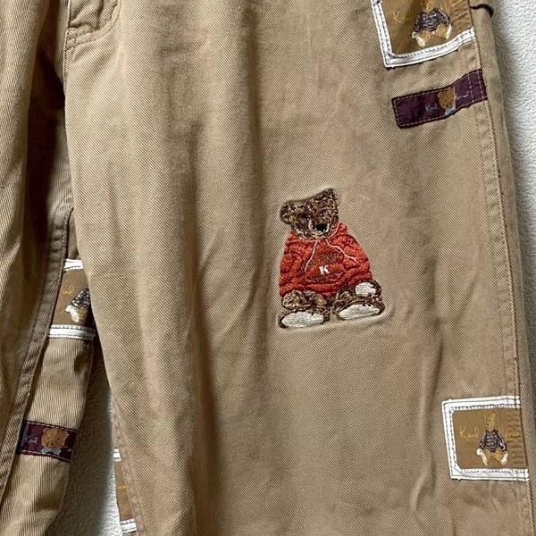 anc カールヘルム KarlHelmut パンツ M ベージュ くま 刺繍 メンズ