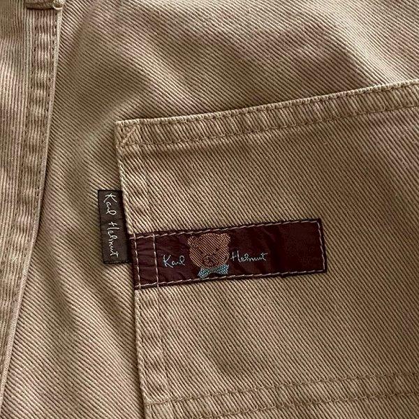 anc カールヘルム KarlHelmut パンツ M ベージュ くま 刺繍 メンズ