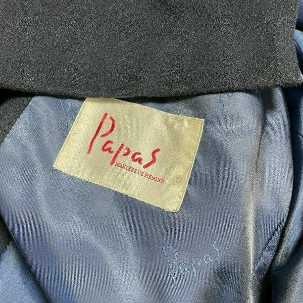 wnc パパス Papas シングルジャケット L ネイビー S3B ウール シンプル 