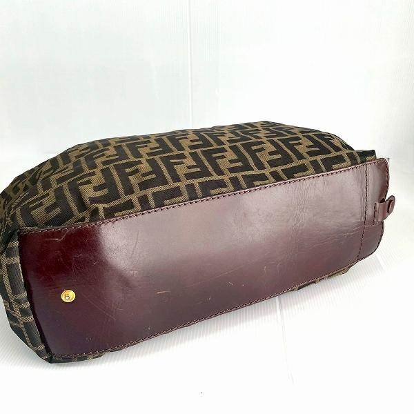 anb フェンディ FENDI ハンドバッグ エコバッグ 茶系 ズッカ FF