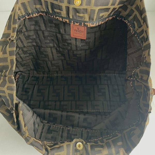 anb フェンディ FENDI ハンドバッグ エコバッグ 茶系 ズッカ FF