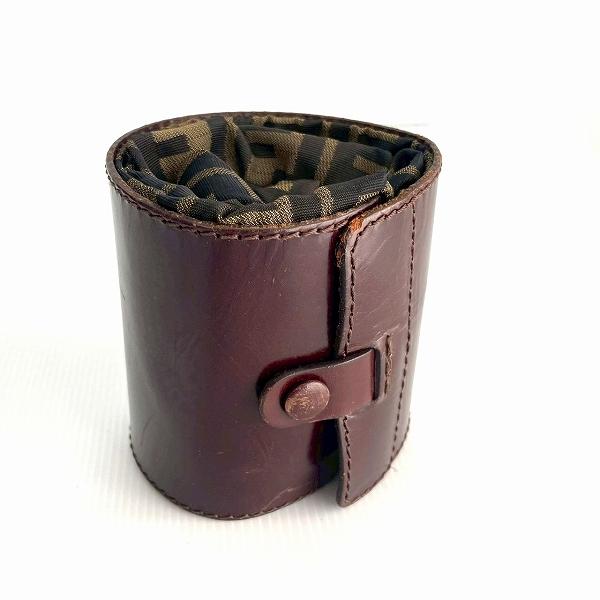 anb フェンディ FENDI ハンドバッグ エコバッグ 茶系 ズッカ FF