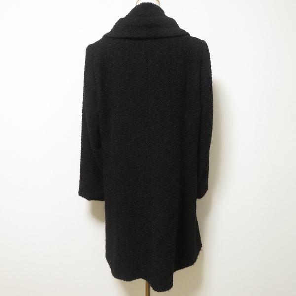 wnc レリアン Leilian コート 9 黒 アルパカ混 ロング レディース 