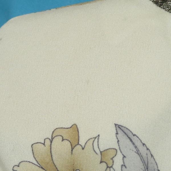 anc レオナール LEONARD ワンピース 42 白系 水色 ベージュ シルク