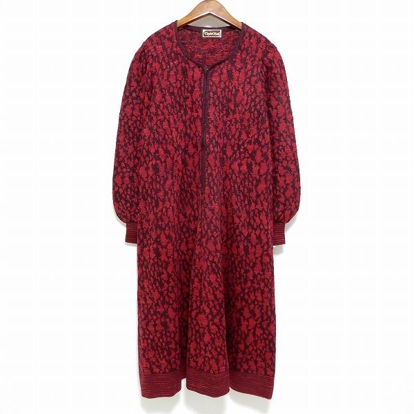 wnc サイトウトヨコ 斉藤都世子 ワンピース ニット 赤系 紫系 ラメ 総