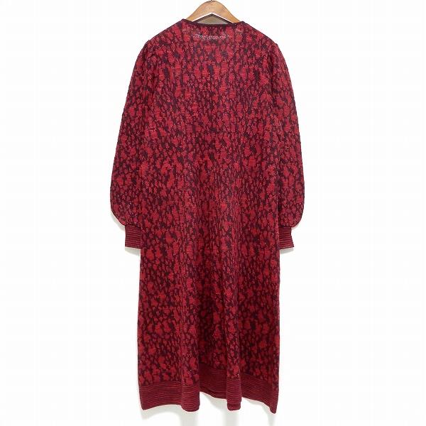 wnc サイトウトヨコ 斉藤都世子 ワンピース ニット 赤系 紫系 ラメ 総