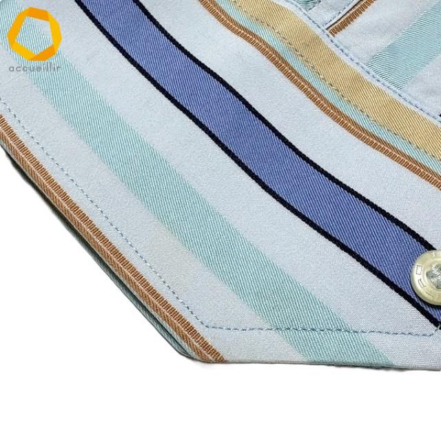 #anc エトロ ETRO 長袖シャツ 39 水色 マルチ ストライプ イタリア製 メンズ [968183] : アクイールヤフーショップ ...
