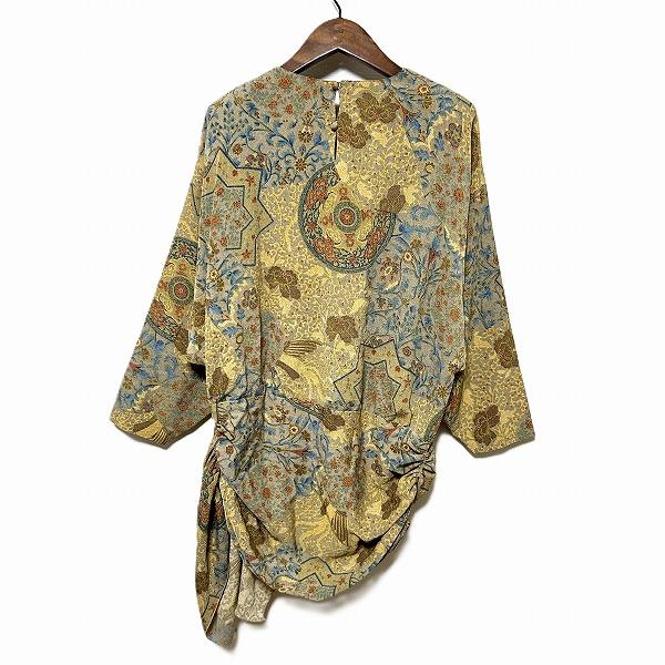 #anc シセンドウ 詩仙堂 ヒトシタムラ チュニック ベージュ マルチ ドルマン ちりめん 変形 アシンメトリー レディース [968571] |  | 01