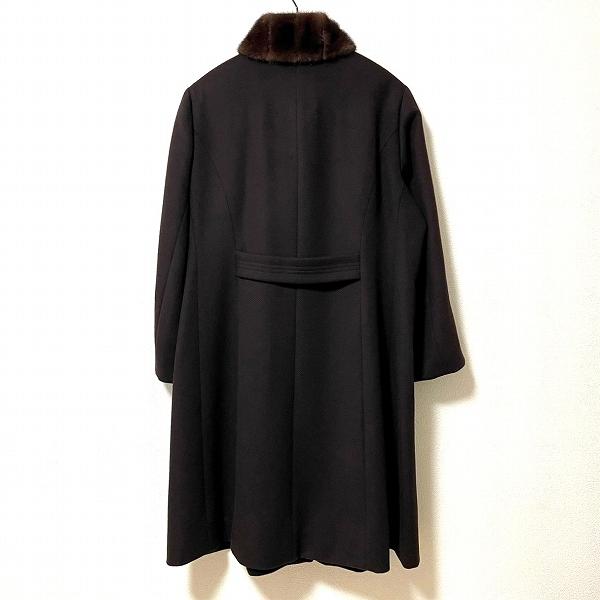 レリアン Leilian 黒 カシミア100%コート 13+ 大きいサイズ 美品