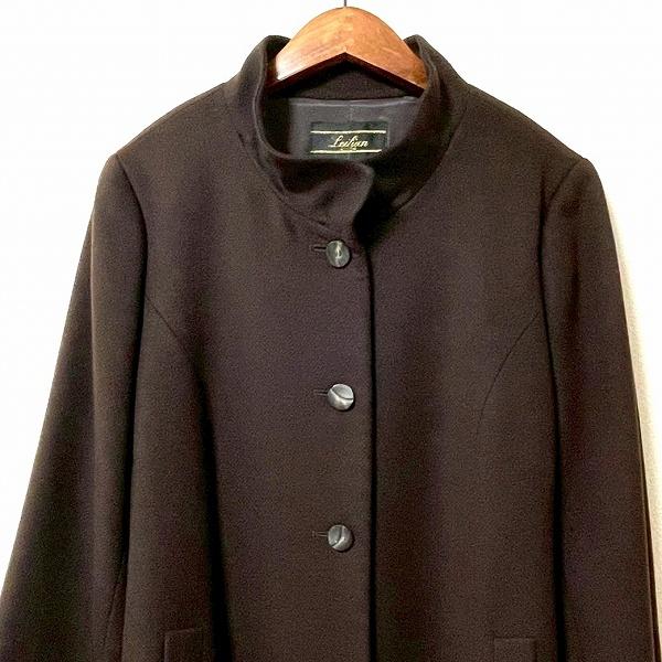 ★ Leilian★レリアン★M★こげ茶カシミヤロングコート★ミンク★美品★ wnc レリアン Leilian コート 13+ こげ茶 ミンクファー カシミヤ