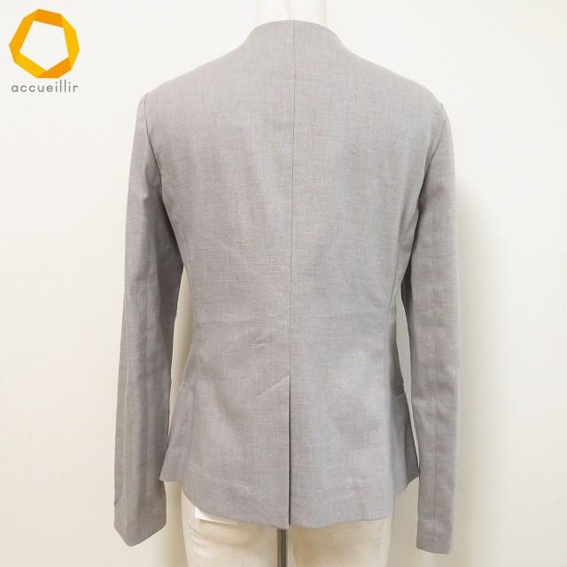 anc セオリー theory ジャケット 00 グレー ノーカラー 薄手 小さい 