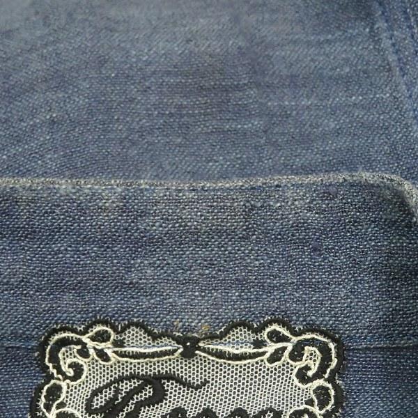 snc インポートロッサ import Rossa ジャケット 46 紺 麻 レース 刺繍