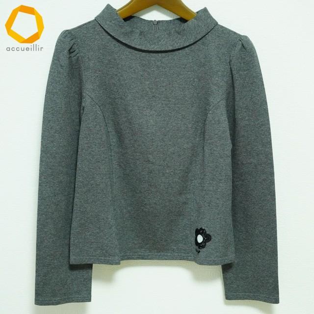 wnc エムズグレイシー M'SGRACY カットソー 38 グレー スパンコール