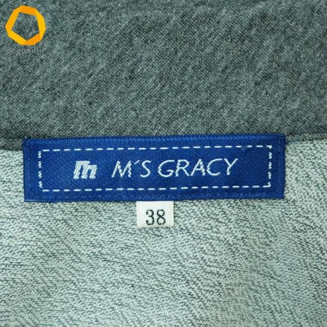 wnc エムズグレイシー M'SGRACY カットソー 38 グレー スパンコール