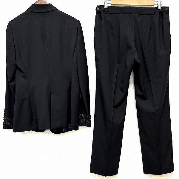 美品 Paul Smith ポールスミス セットアップ 42パンツスーツ anc ポールスミス PaulSmith BLACK パンツスーツ 42 黒 青