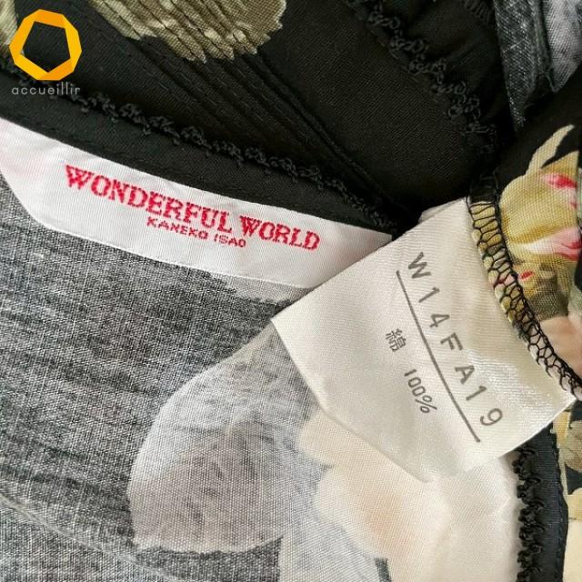 #akc ワンダフルワールド WONDERFUL WORLD カネコイサオ ワンピース 黒 花柄 ピンタック ピコフリル ティアード レディース [970516] |  | 04
