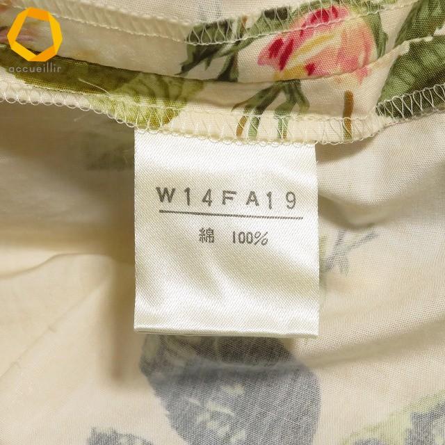 #skc ワンダフルワールド WONDERFUL WORLD KANEKO ISAO ワンピース アイボリー 緑 バラ柄 花柄 ティアード ロング レディース [970557] |  | 04