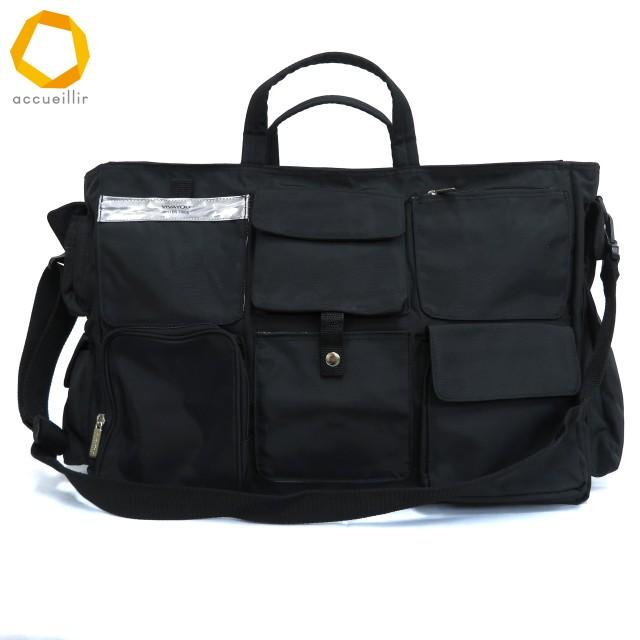 #ab ビバユー VIVAYOU HIPSTER TRIBE ボストンバッグ 黒 ブラック 旅行カバン バッグ ポケット 大容量 美品 ユニセックス [972676] k01 | 