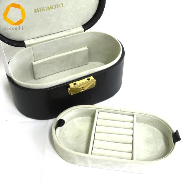 #axe ミキモト MIKIMOTO アクセサリーボックス 黒 ジュエリーボックス 鍵付き アクセサリー ジュエリー ケース レディース [972682] k01 |  | 01