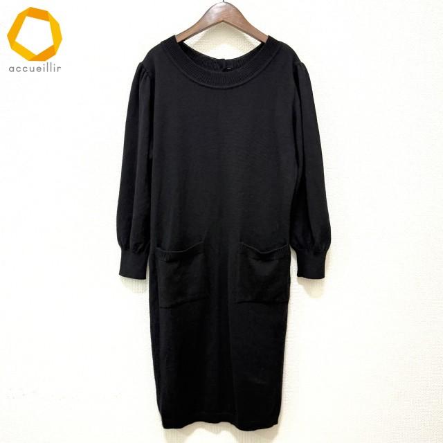 wnc ジバンシィ GIVENCHY ワンピース 9 黒 ニット ヴィンテージ 