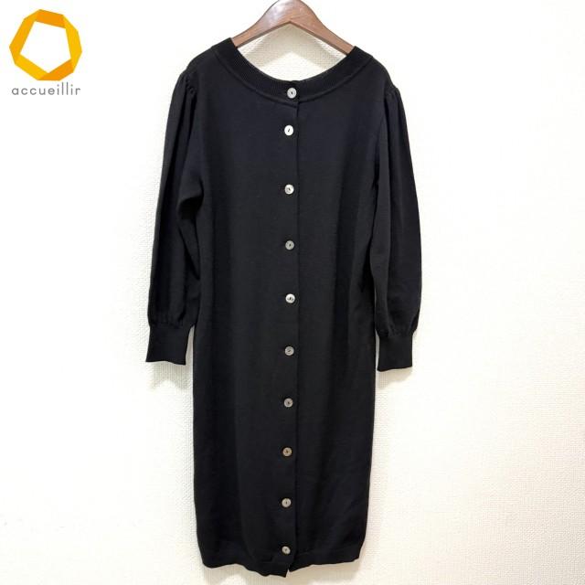 wnc ジバンシィ GIVENCHY ワンピース 9 黒 ニット ヴィンテージ 