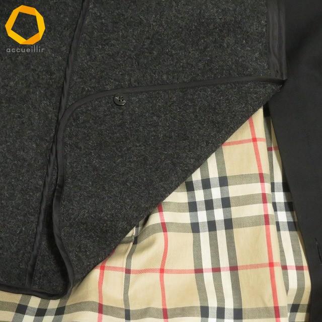 wnc バーバリー BURBERRY コート トレンチコート 38 黒 ライナー付き