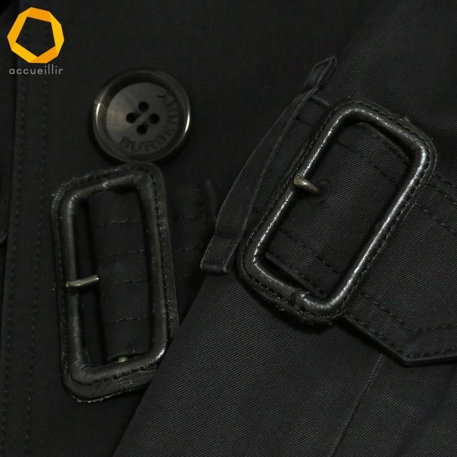 wnc バーバリー BURBERRY コート トレンチコート 38 黒 ライナー付き