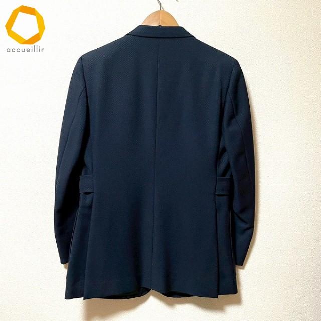 anc ランバン LANVIN PARIS シングルジャケット 紺 S2B 背抜き サイド 