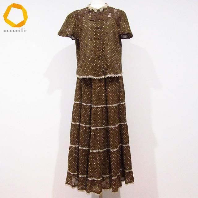 レディース 美品✨【ノンノンドール】 ニットジャケット 総レース
